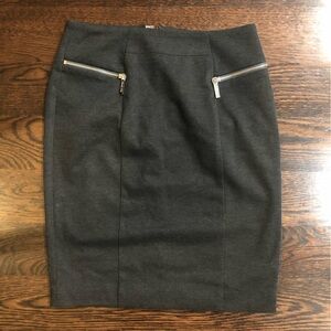 Michael Kors Gray Skirt with Zipper Accents